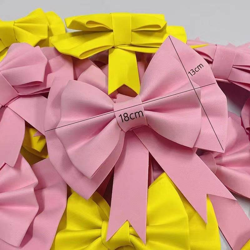 Hug Bucket Bow Decoration Holiday Birthday Gift Box Flower Box Sponge Paper Bow Accessories Finished - Image 4